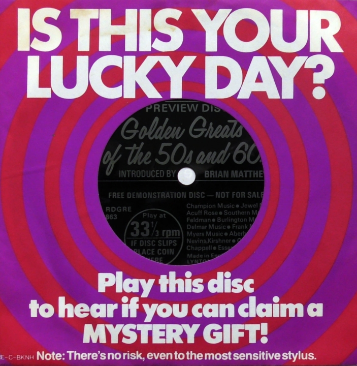 Various ‎– Preview Disc Golden Greats Of The 50s And 60s  Reader's Digest ‎– RDGRE 863