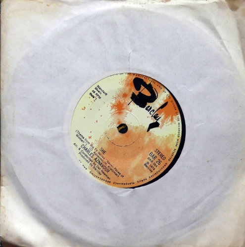 Charles Aznavour ‎– She Barclay ‎– BAR 26