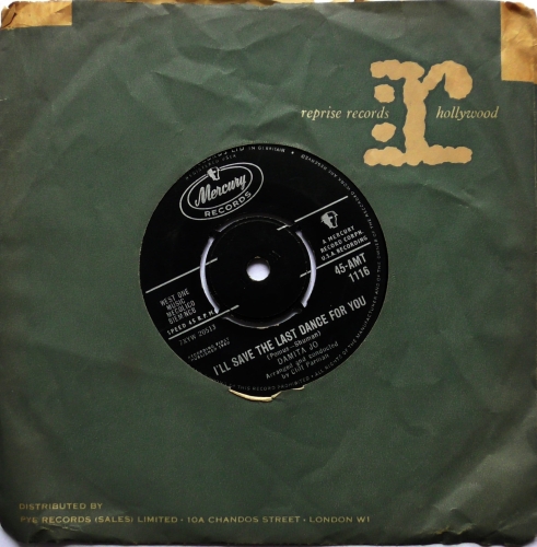 Damita Jo ‎– I'll Save The Last Dance For You Mercury ‎– 45-AMT 1116