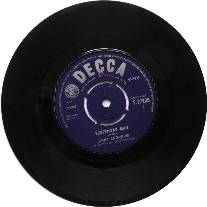 Chris Andrews – Yesterday Man Decca ‎– F.12236