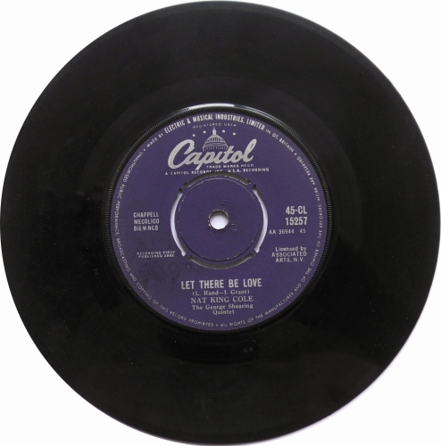 Nat King Cole, The George Shearing Quintet ‎– Let There Be Love / I'm Lost Capitol Records ‎– 45-CL 15257
