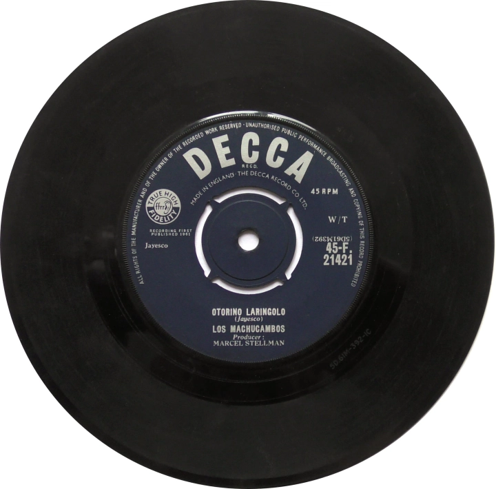 Los Machucambos ‎– La Bamba / Otorino Laringolo Decca ‎– 45-F. 21421