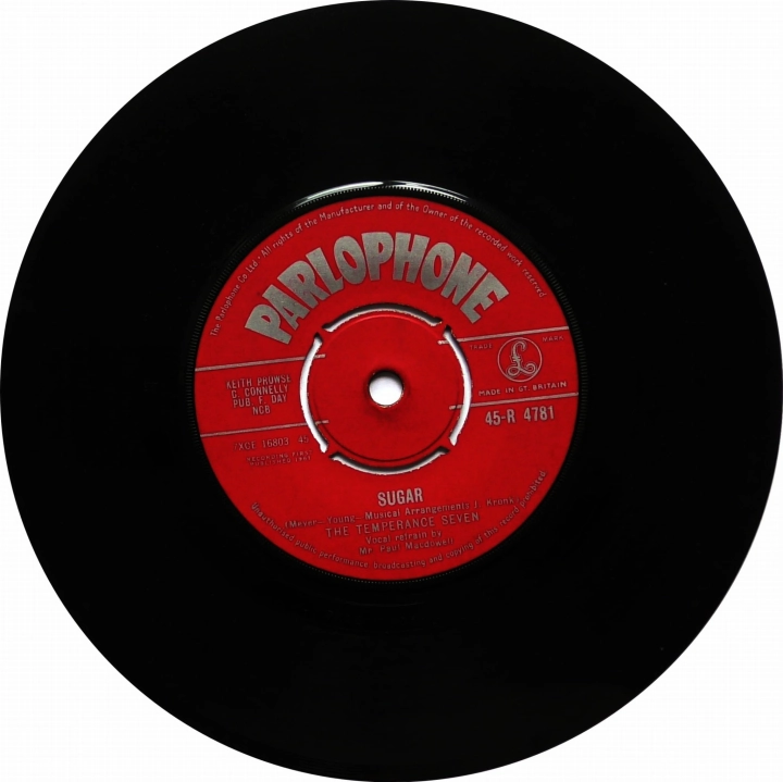 The Temperance Seven ‎– Pasadena Parlophone ‎– 45-R 4781