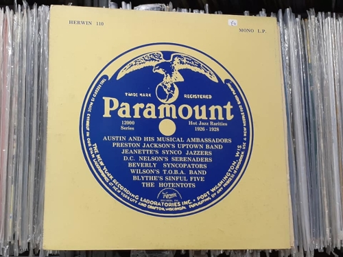 Various ‎– Paramount Hot Jazz Rarities 1926-1928 Herwin Records ‎– Herwin 110 Vinyl, LP, Mono