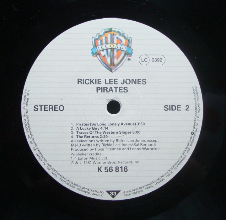 schallplatte,Rickie,Lee,Jones,Pirates,K,56,816,Vinyl