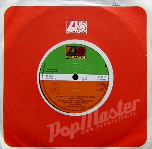 England Dan & John Ford Coley I'd Really Love To See You Tonight K 10810 7" 45 RPM Single http://popmaster.pl/
