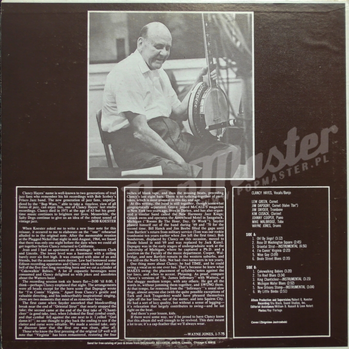 Clancy Hayes & The Salty Dogs Oh By Jingo DS-210 Jazz vinyl records