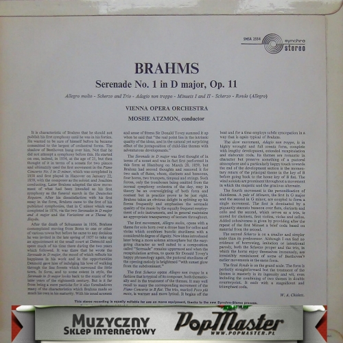vinilovyye,plastinki,Brahms,Serenade,No.1,In,D,Major,op.11,Moshe,Atzmon,The,Vienna,Opera,Orchestra,SMS,2554