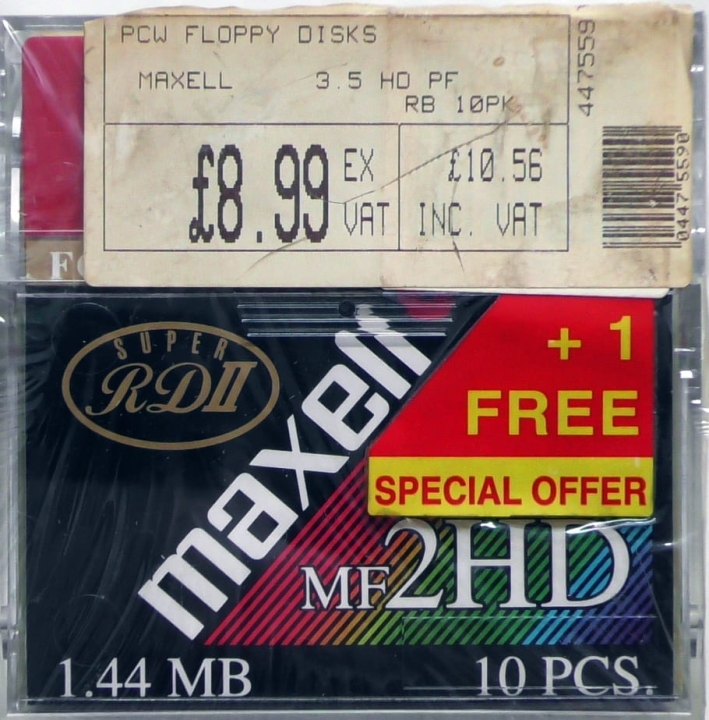 Maxell Mf2hd High Density Floppy Disk 3,5" 10 dysków Kompatybilne z IBM