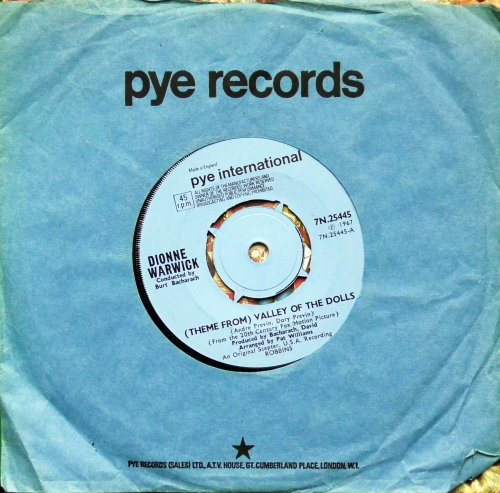 Dionne Warwick – (Theme From) Valley Of The Dolls Pye International – 7N.25445