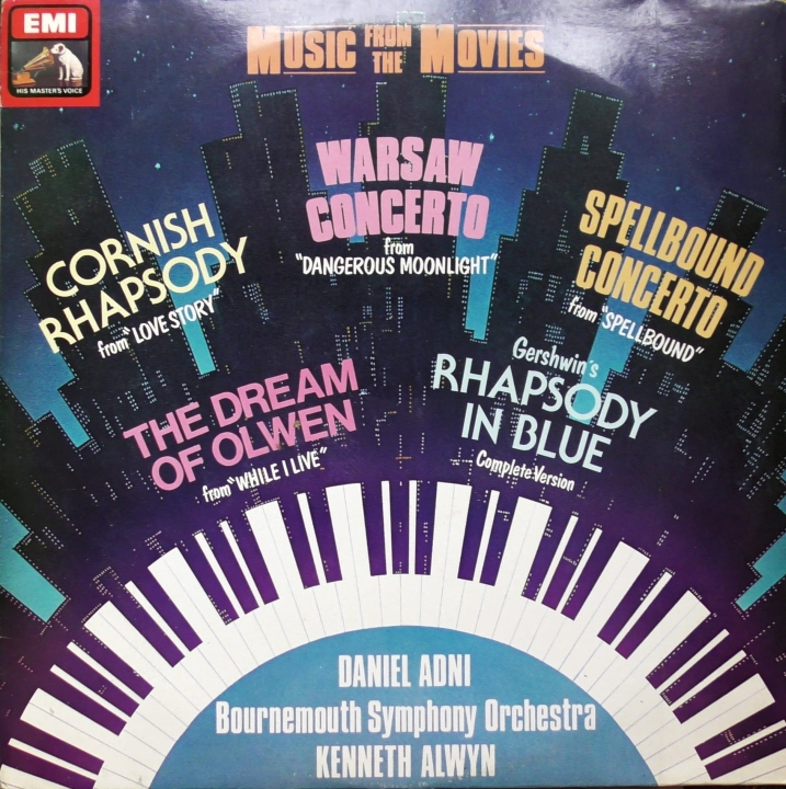 Bournemouth Symphony Orchestra ,Conducted By Kenneth Alwyn With Piano By Daniel Adni – Music From The Movies His Master's Voice – ASD 3862