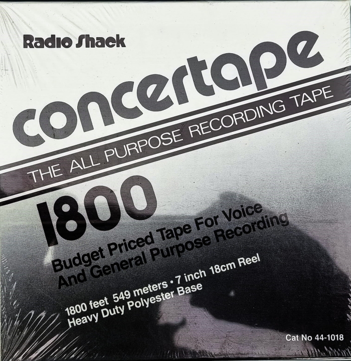 Taśma Szpulowa Concertape 1800 18cm/ 7 inch Nowa Vintage Radio shack concertape 1800 recording tape