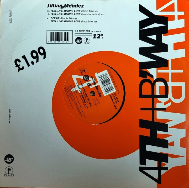 Jillian Mendez – Feel Like Making Love / Get Up 4th & Broadway – 12 BRW 181