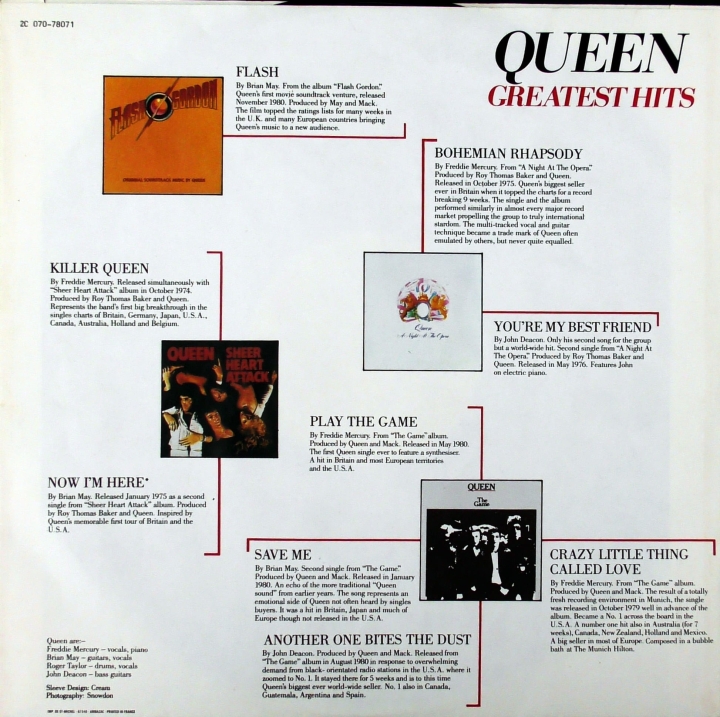 Queen – Greatest Hits EMI – 2C 070-78.071