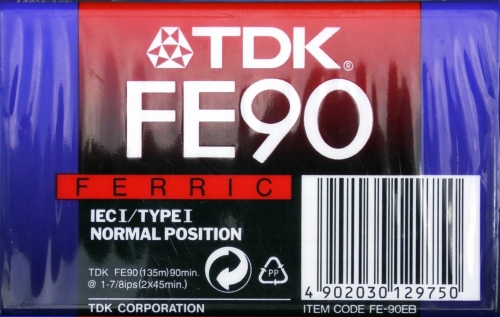 Kasety Magnetofonowe TDK FE90 Blank Cassette Tape - IEC I/Type I