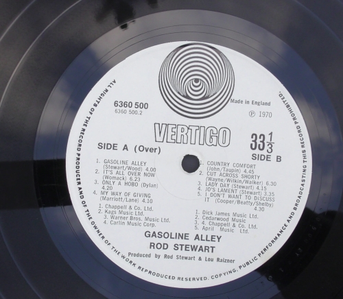 Rod Stewart – Gasoline Alley Vertigo – 6360 500 large Swirl