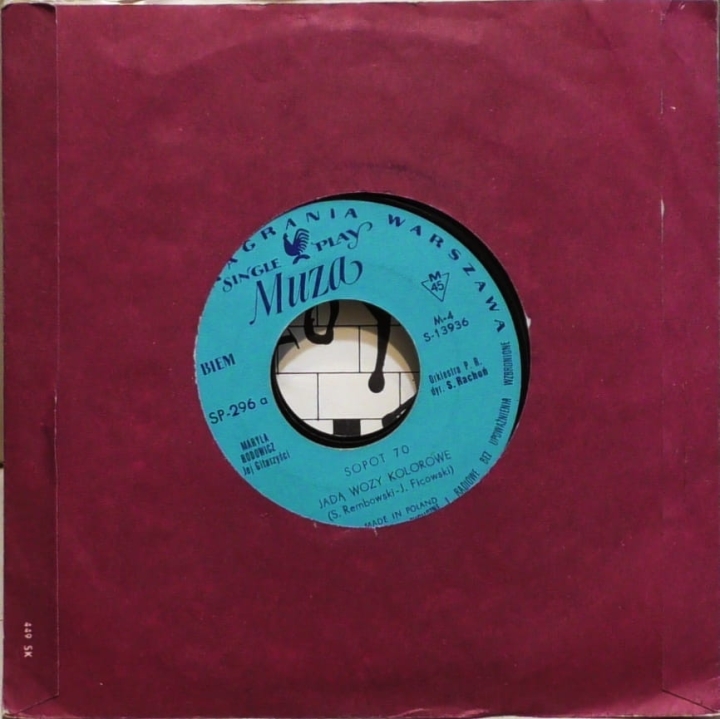 Maryla Rodowicz I Jej Gitarzyści – Sopot 70 Polskie Nagrania Muza – SP-296 Blue Label