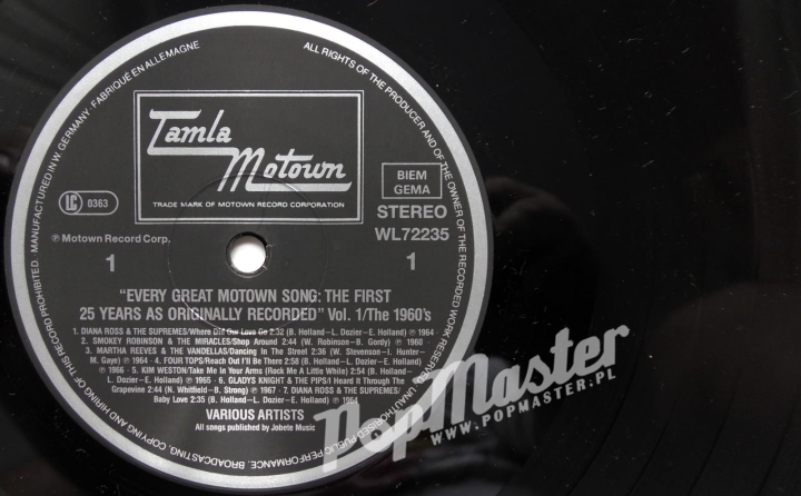 Every Great Motown Songs The First 25 Years Volume I: The 1960' WL 72235 Vinyl Soul płyta www.popmaster.pl