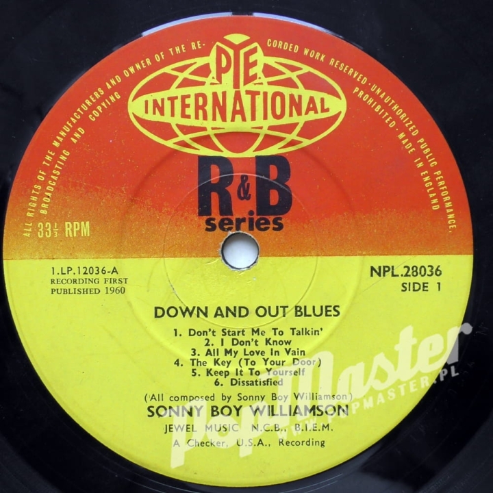 Sonny Boys Williamson Down And Out Blues NPL 28036 Blues Winyle