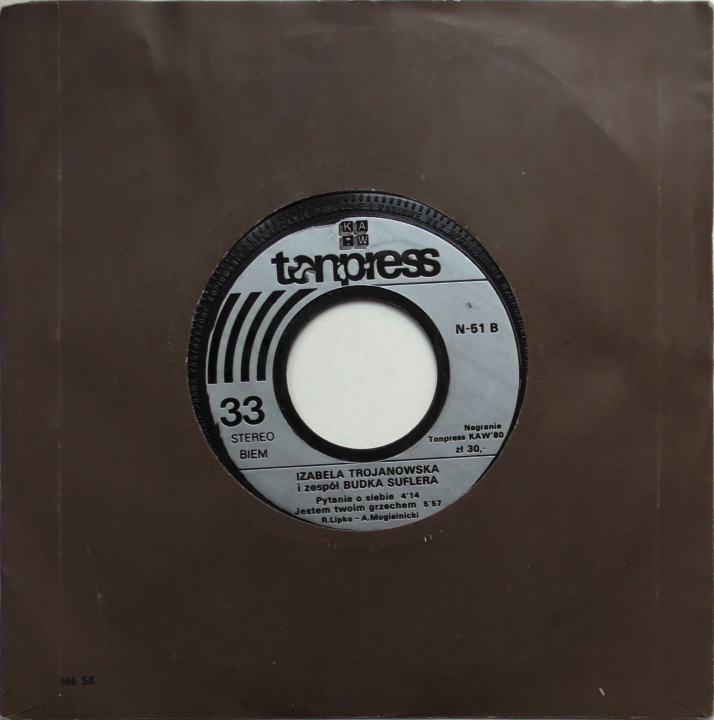Izabela Trojanowska I Zespół Budka Suflera – Pytanie O Siebie Tonpress – N-51