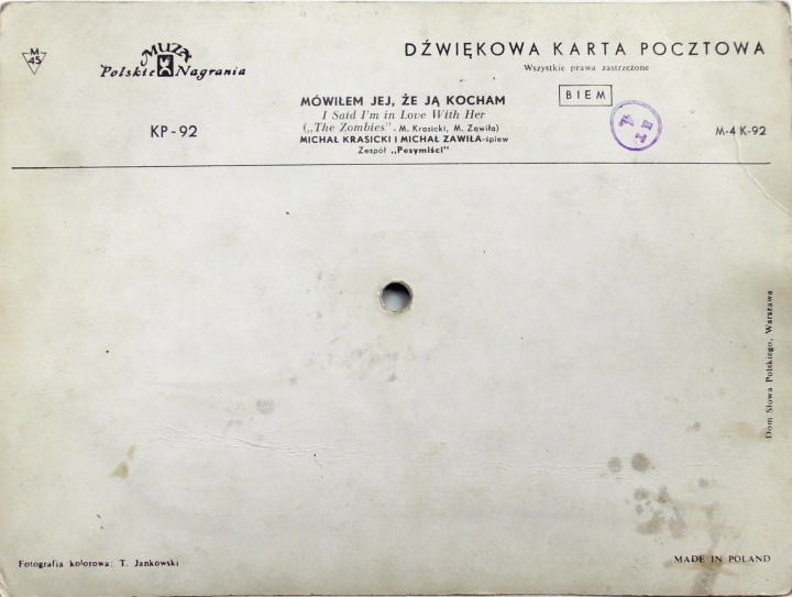 Pesymiści – Mówiłem Jej, Że Ją Kocham Pesymiści - Mówiłem Jej, Że Ją Kocham album cover More images  Label:	Polskie Nagrania Muza – KP - 92