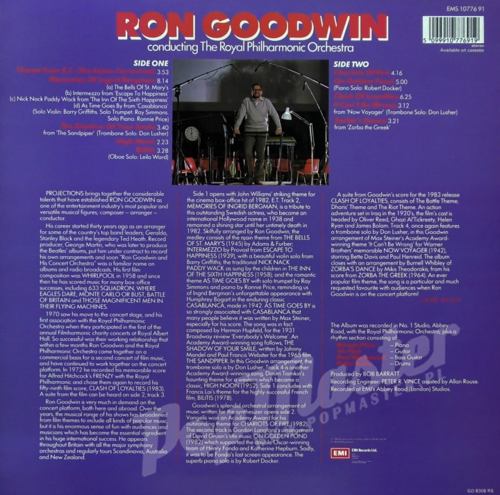 Ron Goodwin Conducting The Royal Philhalrmonic Orchestra Projections EMS 10776 91