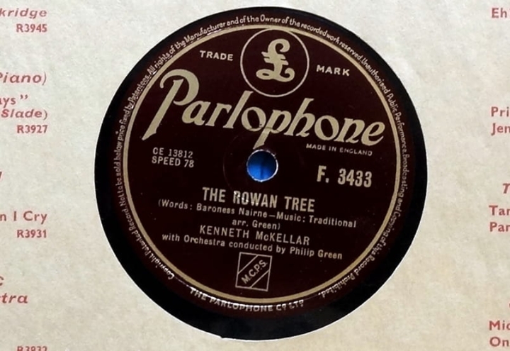 Schallplatten,vinyl-Schallplatten, vinylskivor, د وینیل ریکارډونه, ਵਿਨਾਇਲ ਰਿਕਾਰਡ, سجلات الفينيل, ونائل رڪارڊ, レコード, 黑膠唱片, plastinki,KENNETH McKELLAR Shellac THE ROWAN TREE / BONNIE LASS O' BALLOCHMYLE F. 3433