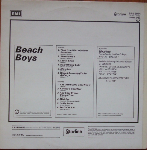  Beach Boys ‎– The Beach Boys SRS 5074 Pop