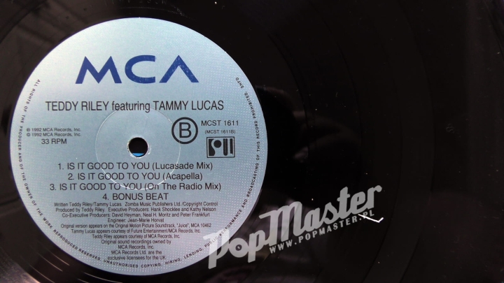 Teddy Riley Featuring Tammy Lucas Is It Good To You MCST 1611 Vinyl Hip Hop Płyta  www.popmaster.pl