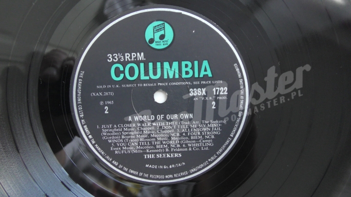 The Seekers A World Of Our Own 33SX 1722 MONO Folk Pop Vinyl record http://popmaster.pl/