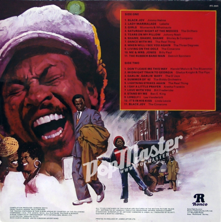 Black Joy 22 Hits From Original Soundtrack Of The Film RTL 2015 Vinyl Funk Soul