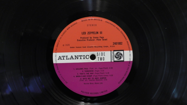 Płyty winylowe |  Zeppelin – Led Zeppelin III Atlantic – 2401002 First Pressing