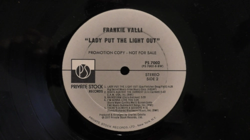 Frankie Valli – Lady Put The Light Out Private Stock – PS 7002 PROMO COPY