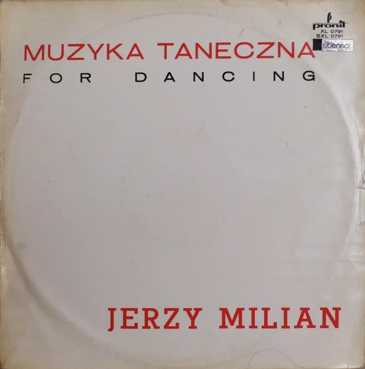 Jerzy Milian – Muzyka Taneczna / For Dancing Pronit – SXL 0791