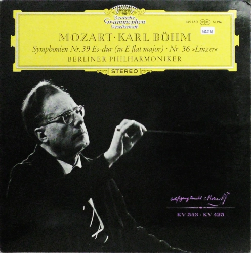 Mozart, Berliner Philharmoniker · Karl Böhm – Symphonien Nr. 39 Es-Dur (In E Flat Major) / Nr. 36 "Linzer" Deutsche Grammophon – 139 160