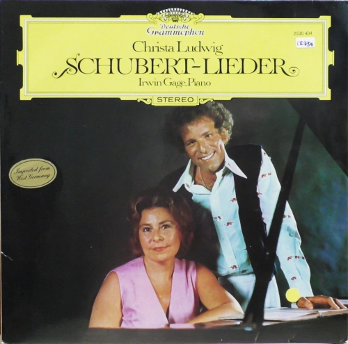 Schubert*, Christa Ludwig, Irwin Gage – Schubert-Lieder Deutsche Grammophon – 2530 404