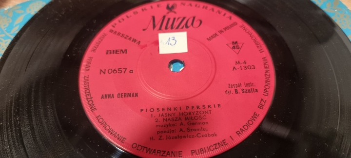 Anna German – Jasny Horyzont = افق روشن - Pieśni Perskie  Polskie Nagrania Muza – N 0657