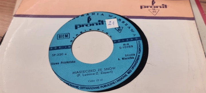 Sława Przybylska - Miasteczko Ze Snów Label: Pronit SP - 220