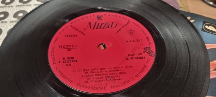 Danuta Rinn - Bohdan Czyżewski – Duet Danuta Rinn - Bohdan Czyżewski Polskie Nagrania Muza – N 0391