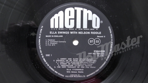 Ella Fitzgerald With Nelson Riddle Orchestra 2 Płyty Winylowe Ella Swings With Nelson STANDARD DOUBLE 2682 035