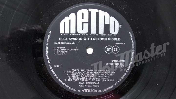 Ella Fitzgerald With Nelson Riddle Orchestra 2 Płyty Winylowe Ella Swings With Nelson STANDARD DOUBLE 2682 035