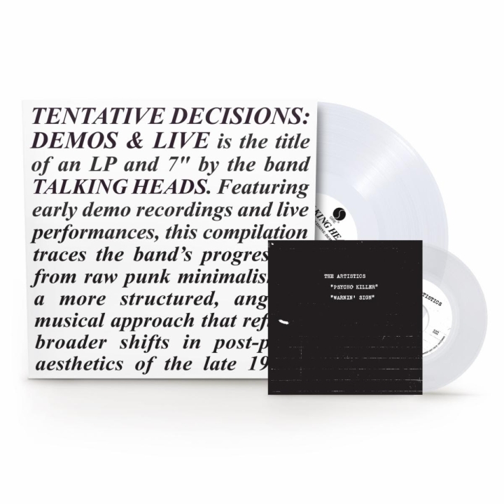 Talking Heads Tentative Decisions: Demos &amp;amp; Live 1-LP + 7-inch on Clear vinyl