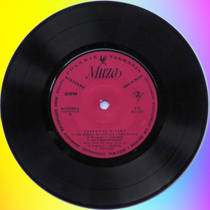 Czerwone Gitary – Czerwone Gitary / Tak Bardzo Się Starałem Polskie Nagrania Muza – N 0559
