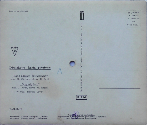 2+1 – Bądź Zdrowa Dziewczyno Przedsiębiorstwo Wydawniczo-Poligraficzne "Ruch" – R-0011-II
