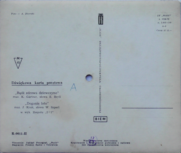 2+1 – Bądź Zdrowa Dziewczyno Przedsiębiorstwo Wydawniczo-Poligraficzne "Ruch" – R-0011-II