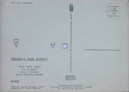 Zdzisława Sośnicka – Dom, Który Mam Przedsiębiorstwo Wydawniczo-Poligraficzne &amp;quot;Ruch&amp;quot; – R-0312