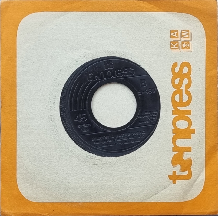 Martyna Jakubowicz – Ale Plama Na Kolana / Armagedon W Każdej Chwili Tonpress – S-497