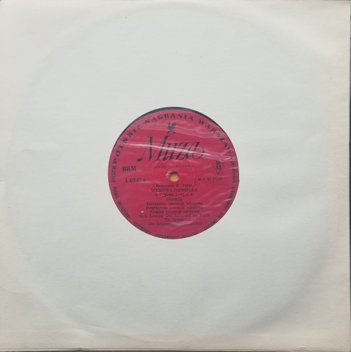 Rozemaria Krystyna Tertel - Wymowa Niemiecka Polskie Nagrania Muza L 0544/0545/-546/0547