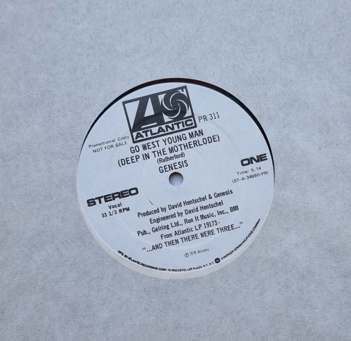 Genesis – Go West Young Man (Deep In The Motherlode) Atlantic – PR 311 PROMO COPY