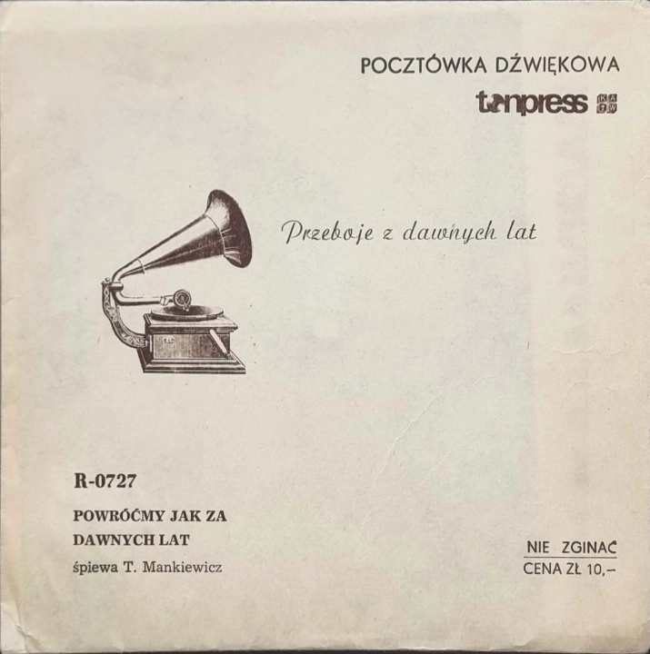 Tola Mankiewicz – Powróćmy Jak Za Dawnych Lat Tonpress – R-0727